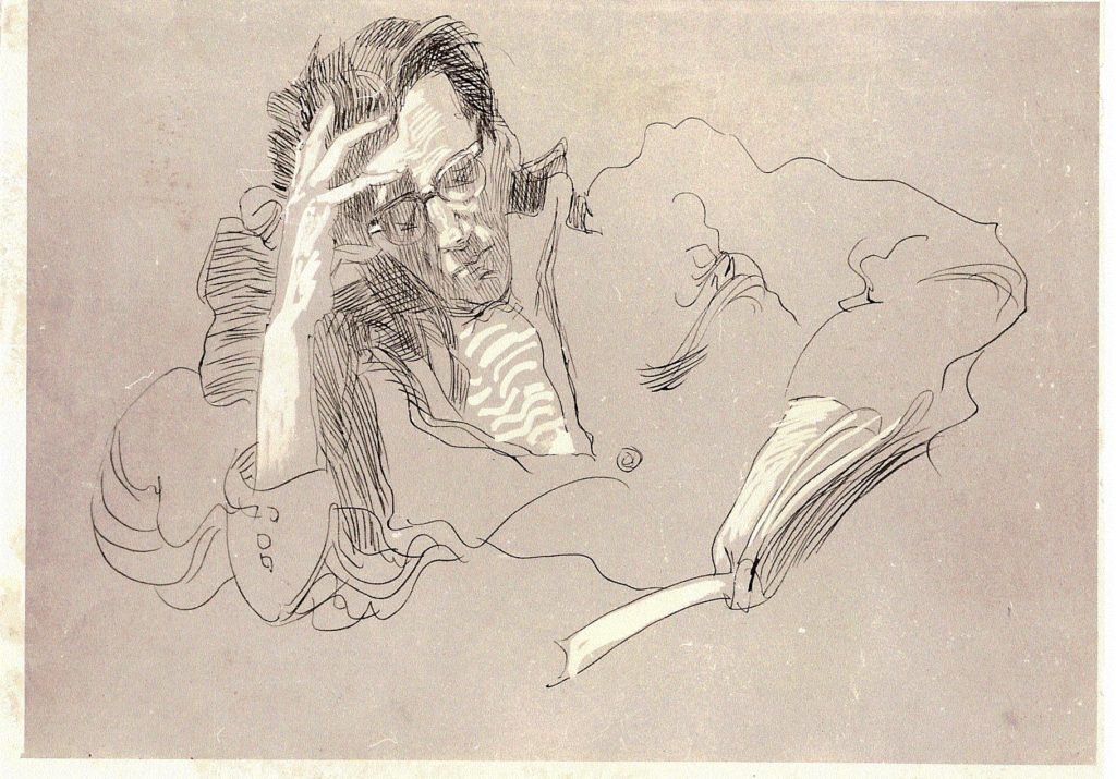 Аркадий Штенберг. Рисунок Бориса Севшникова. Таруса. 